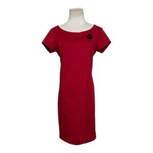 Robbie Bee red short sleeves sheath dress size 6